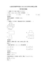 2023~2024学年山东省济南市平阴县九年级(上)期中数学试卷(解析版)