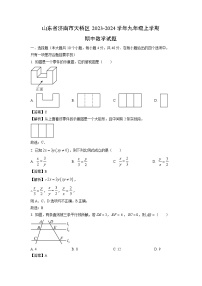 2023~2024学年山东省济南市天桥区九年级(上)期中数学试卷(解析版)