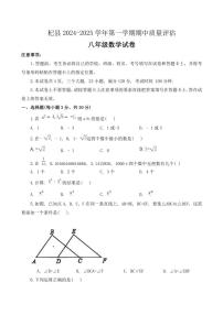 2024～2025学年河南省开封市杞县八年级(上)期中数学试卷(含答案)