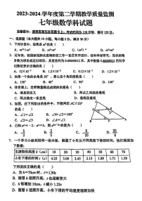 广东省揭阳市揭东区2023-2024学年七年级下学期数学期中检测卷