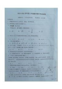 湖北省随州市广水市2023-2024学年八年级下学期期中检测数学试题
