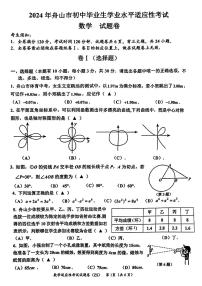 2024年浙江省舟山市中考一模考试数学试题