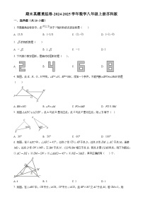 2024--2025学年苏科版八年级数学上册期末真题重组卷-（原卷版）-A4