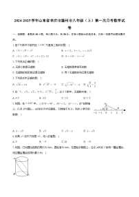 山东省枣庄市滕州市2024-2025学年上学期八年级第一次月考数学试卷