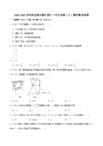 2024-2025学年河北省石家庄四十二中九年级（上）期中数学试卷（含解析）