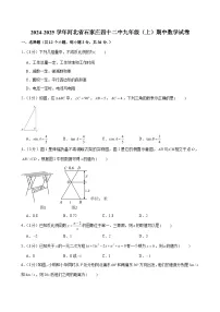 2024-2025学年河北省石家庄四十二中九年级（上）期中数学试卷（含解析）