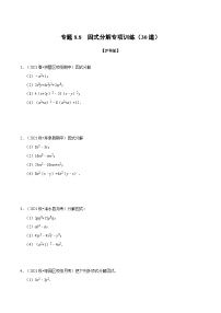 初中数学沪科版（2024）七年级下册8.4  因式分解练习题