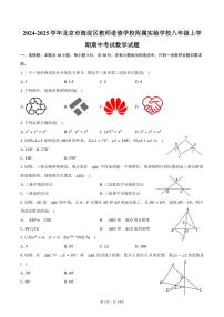 2024～2025学年北京市海淀区教师进修学校附属实验学校八年级(上)期中数学试卷(含答案)