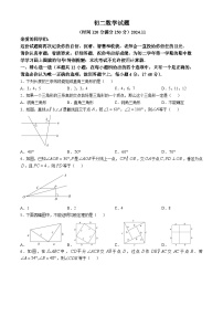 山东省淄博市淄川区（五四制）2024-2025学年七年级上学期期中考试数学试题(无答案)
