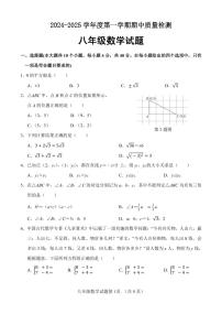 山东省济南市东南片区2024-2025学年八年级上学期期中考试数学试题