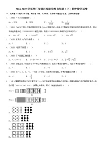 2024-2025学年浙江省温州实验学校七年级（上）期中数学试卷（含详解）