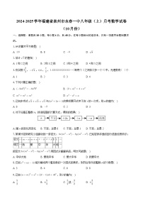 福建省泉州市永春县第一中学2024-2025学年八年级上学期月考数学试卷（10月份）