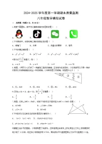 2024-2025学年人教版八年级数学上册 期末质量监测模拟试卷