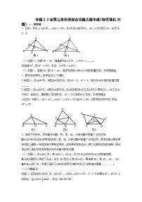 浙教版数学八上期末培优训练专题2.2全等三角形的综合问题大题专练（2份，原卷版+解析版）