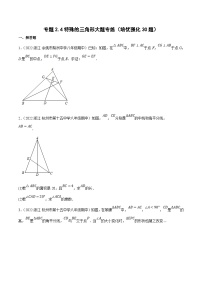 浙教版数学八上期末培优训练专题2.4特殊的三角形大题专练（2份，原卷版+解析版）