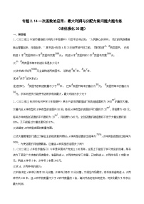 浙教版数学八上期末培优训练专题2.11一次函数的应用：最大利润与分配方案问题大题专练（2份，原卷版+解析版）