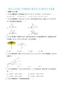 浙教版数学八年级上学期期末【常考60题考点专练】（2份，原卷版+解析版）