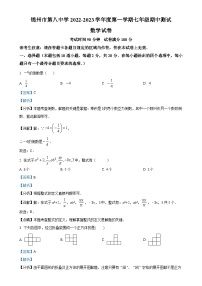 辽宁省锦州市第八中学2022-2023学年七年级上学期期中数学试题（解析版）-A4