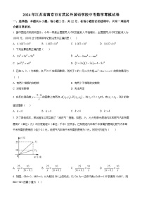 精品解析：江苏省南京市玄武区南京玄武外国语学校2023-2024学年九年级下学期期中数学试题