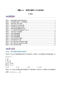 人教版数学八上同步提升训练专题16.2 期中期末专项复习之全等三角形十六大必考点（2份，原卷版+解析版）