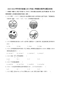 2023-2024学年贵州省遵义市八年级上学期期末数学试题及答案