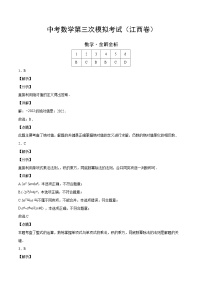 （江西卷）中考数学第三次模拟考试（2份，原卷版+解析版）