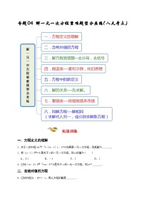 人教版数学七年级上册期末培优训练专题04 解一元一次方程重难题型分类练（2份，原卷版+解析版）