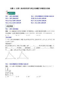 浙教版数学八上期末专题训练专题02 全等三角形的性质与判定压轴题八种模型全攻略（2份，原卷版+解析版）