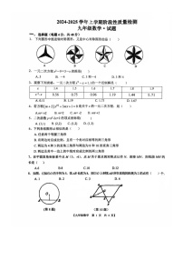 山东德州德城区第五中学2024-2025学年九年级上学期2次月考数学试卷