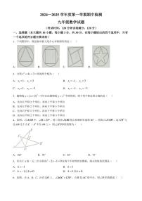 2024～2025学年山东省邹城市峄山镇九年级(上)期中数学试卷(含答案)