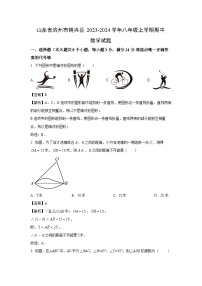 2023~2024学年山东省滨州市博兴县八年级上学期期中数学试卷(解析版)