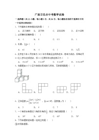 广西省百色市中考数学试卷（含解析版）