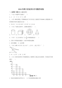 2024年四川省宜宾市中考数学模拟试卷（含解析版）
