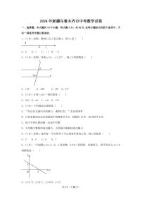 2024年新疆乌鲁木齐市中考数学模拟试卷（含解析版）
