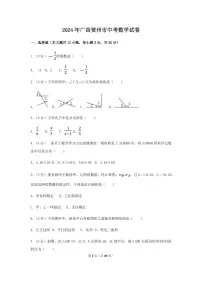 2024年广西省贺州市中考数学模拟试卷（含解析版）