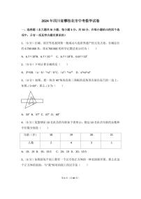 2024年四川省攀枝花市中考数学模拟试卷（含解析版）