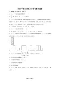 2024年湖北省鄂州市中考数学模拟试卷（含解析版）