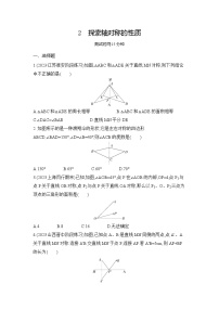 初中数学北师大版（2024）七年级下册2 探索轴对称的性质复习练习题