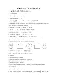 2024年四川省广安市中考数学模拟试卷（含解析版）