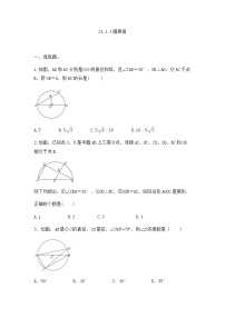 人教版（2024）九年级上册24.1.4 圆周角课后作业题