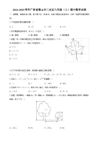 广东省佛山市三水区2024-2025学年八年级上学期期中考试数学试卷-A4