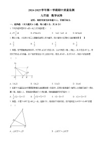 江西省萍乡市2024-2025学年九年级上学期11月期中考试数学试题（原卷版）-A4