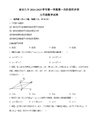 江西省吉安市吉州区吉安市第八中学2024-2025学年九年级上学期10月月考数学试题（原卷版）-A4