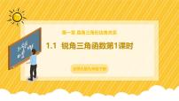 北师大版（2024）九年级下册第一章 直角三角形的边角关系1 锐角三角函数优质ppt课件