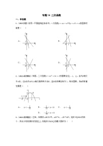 (安徽版)中考数学一轮复习专题训练专题14 二次函数（含答案）