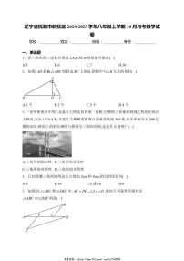 2024～2025学年辽宁省抚顺市新抚区八年级(上)10月月考数学试卷(含详解)