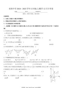 2024～2025学年福建省厦门市松柏中学九年级(上)数学12月月考试卷(无答案)