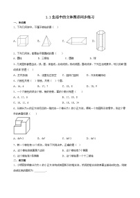 初中数学北师大版（2024）七年级上册1.1 生活中的立体图形综合训练题