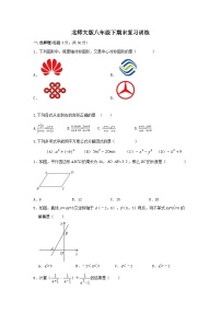 北师大版八年级下学期数学期末复习训练