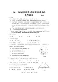 四川省眉山市东坡区2023---2024学年八年级上学期期末数学试题